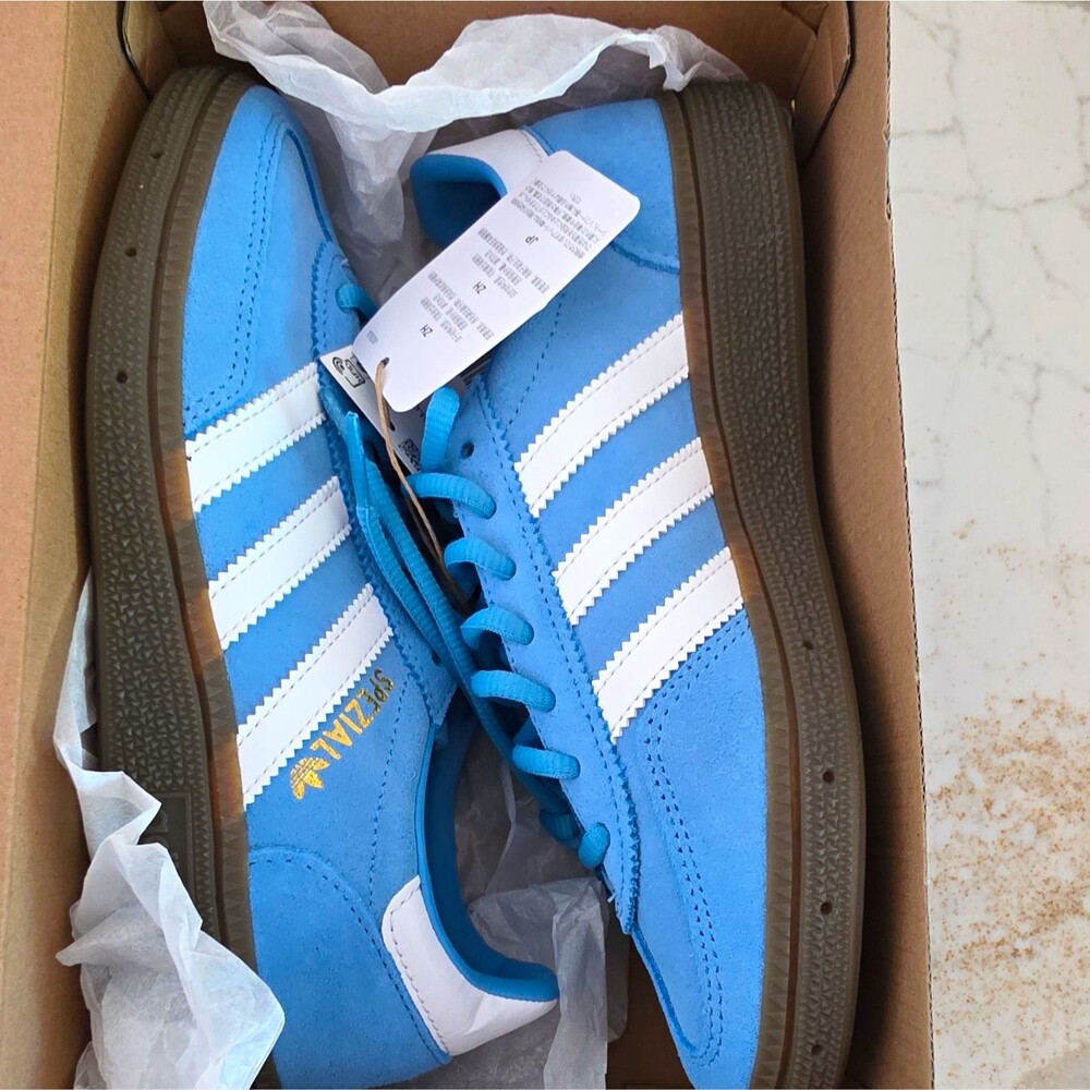 adidas Originals Handball Spezial J Low Top Lace-Up Suede Blue/White JI2902
